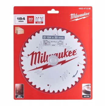 MILWAUKEE TARCZA PILARSKA DO DREWNA 184 x 30MM 40Z