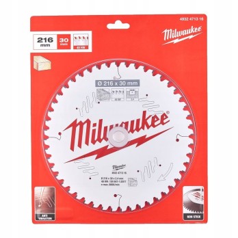 MILWAUKEE TARCZA DO DREWNA 216 x 30 MM 48 Z