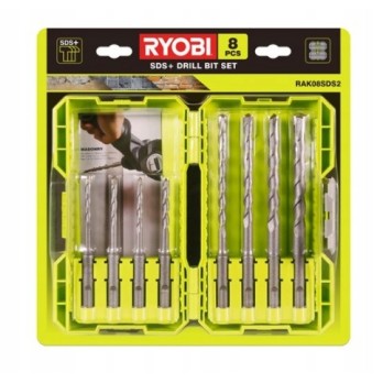 RYOBI ZESTAW WIERTEŁ SDS+ 8 SZTUK RAK08SDS2