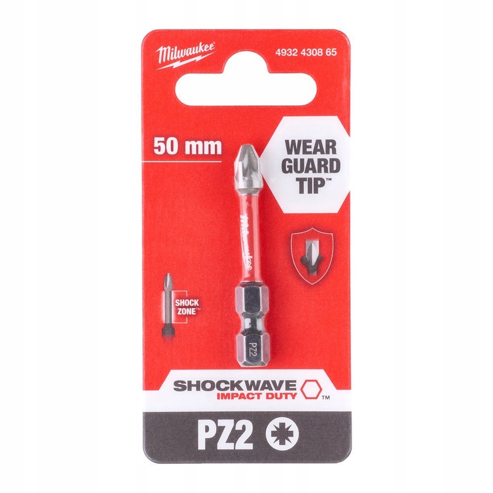 MILWAUKEE BIT UDAROWY SHOCKWAVE PZ2 50 MM - 1 SZT.