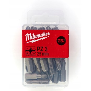 MILWAUKEE ZESTAW BITY Pozidriv PZ3 x 25MM - 25SZT