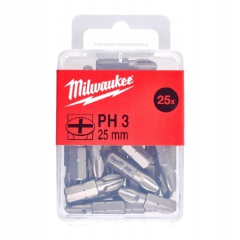 MILWAUKEE ZESTAW BITÓW PHILLIPS PH3 x 25MM - 25SZT