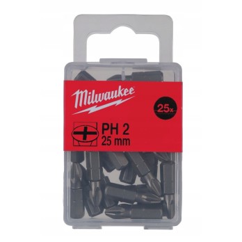 MILWAUKEE ZESTAW BITÓW PHILLIPS PH2 25MM - 25 SZT