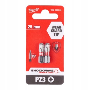 MILWAUKEE BIT UDAROWY SHOCKWAVE PZ3 25MM - 2 SZT