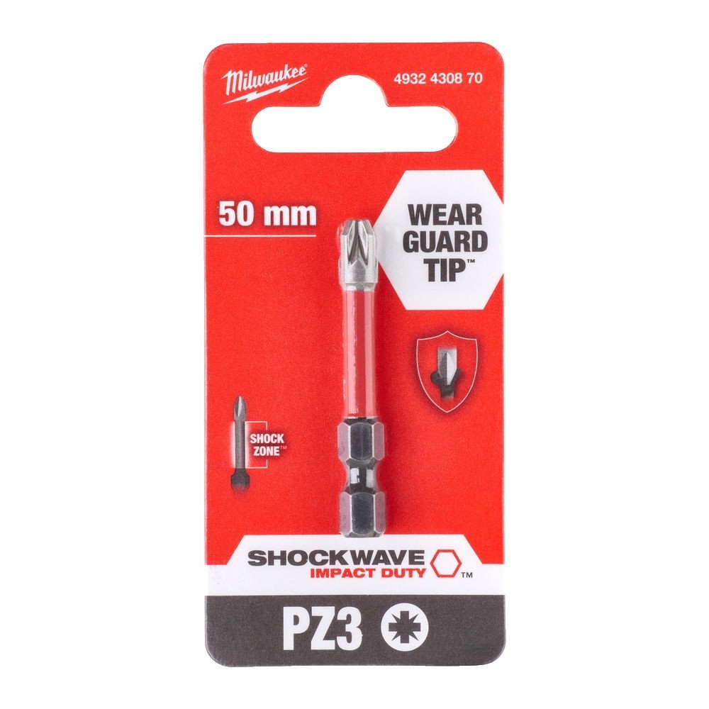 MILWAUKEE BIT UDAROWY SHOCKWAVE PZ3 50 MM- 1 SZT.