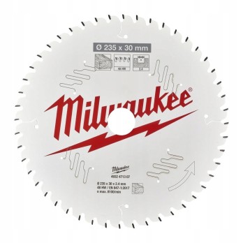 MILWAUKEE TARCZA PILARSKA DO DREWNA 235 x 30MM 48Z