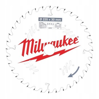 MILWAUKEE TARCZA PILARSKA DO DREWNA 235 x 30MM 36 ZĘBY