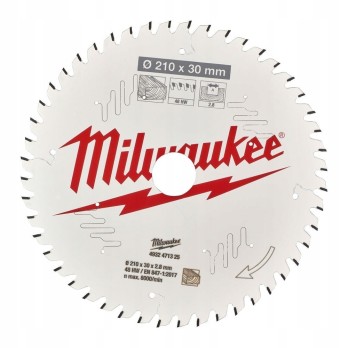 MILWAUKEE TARCZA PILARSKA DO DREWNA 210 x 30MM 48Z