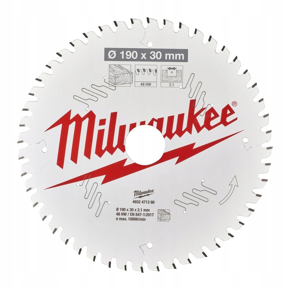 MILWAUKEE TARCZA DO DREWNA 190 x 30MM 48 ZĘBY