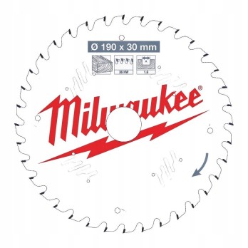 MILWAUKEE TARCZA DO DREWNA 190 x 30MM 36 ZĘBY