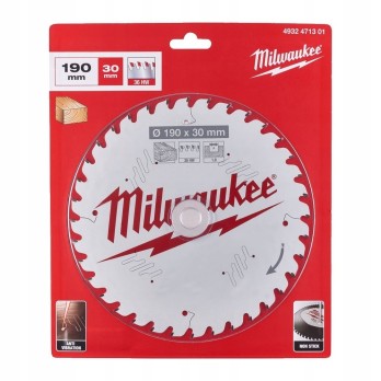 MILWAUKEE TARCZA DO DREWNA 190 x 30MM 36 ZĘBY