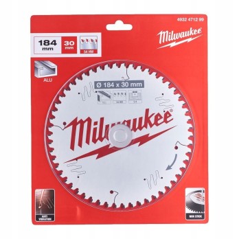 MILWAUKEE TARCZA TNĄCA DO ALUMINIUM 184 x 30MM 54 ZĘZBY