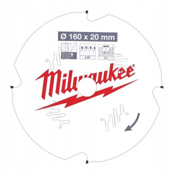 MILWAUKEE TARCZA PILARSKA DO CEMENTU 160 x 20MM 4Z