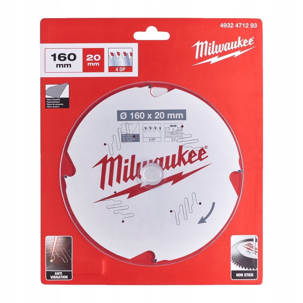 MILWAUKEE TARCZA PILARSKA DO CEMENTU 160 x 20MM 4Z