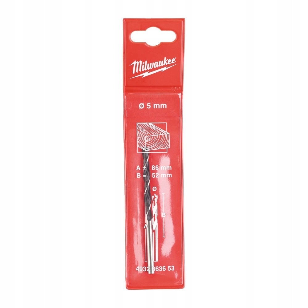 MILWAUKEE WIERTŁO CZOŁOWE DO DREWNA FI 5 MM x 86 MM