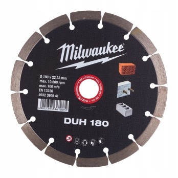 MILWAUKEE TARCZA DIAMENTOWA DUH 180MM MATERIAŁY TWARDE