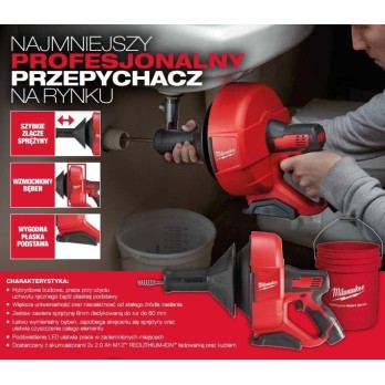 MILWAUKEE M12 BDC8-202C PRZEPYCHACZ RUR 8mm 2x2Ah