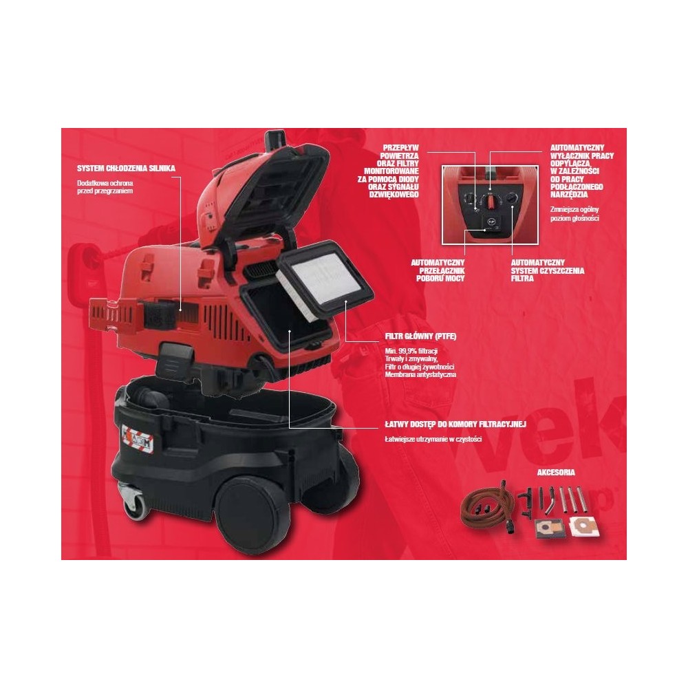 MILWAUKEE ODKURZACZ SIECIOWY AS 30 MAC 1200W KLASA M