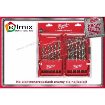 MILWAUKEE WIERTŁA DO METALU HSS-G THUNDERWEB 25 pc