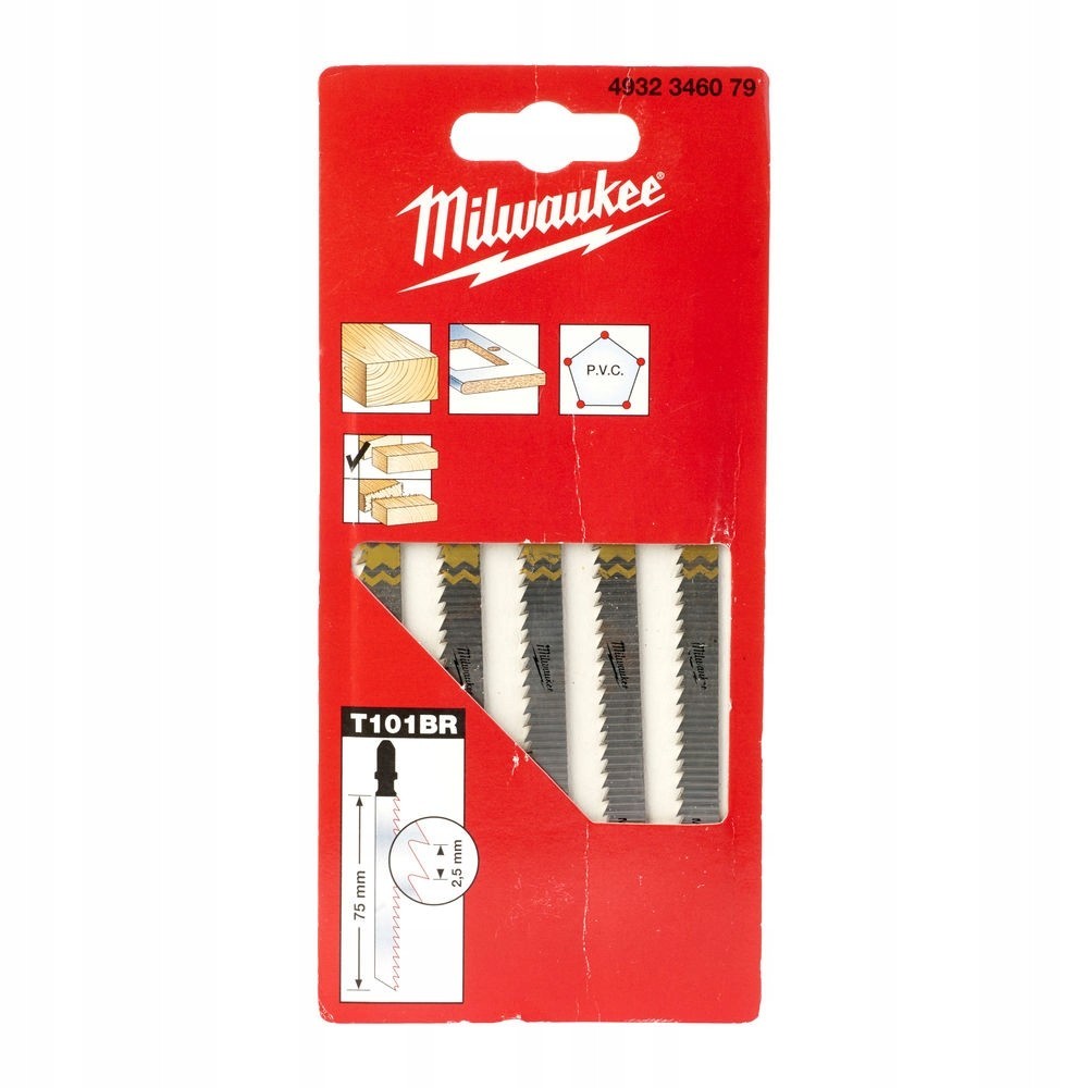 MILWAUKEE T 101 BR BRZESZCZOT DO DREWNA BLATY 5 SZT.