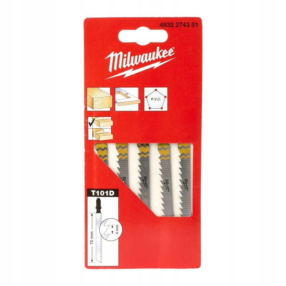 MILWAUKEE T 101 D BRZESZCZOT DO DREWNA 75/4- 5 SZT.