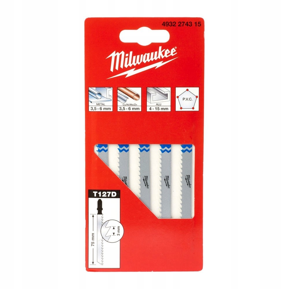 MILWAUKEE T 127 D BRZESZCZOT DO ALUMINIUM- 5 SZT.