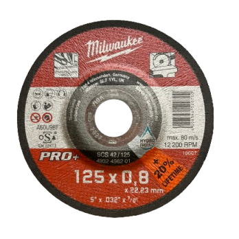 MILWAUKEE CIENKA TARCZA  DO CIĘCIA METALU PRO+ SCS 42 / 125 x 0.8x 22mm 1 SZT.