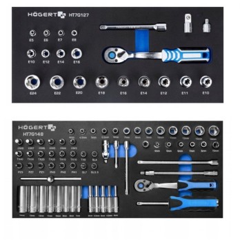 HOGERT TECHNIK SZAFKA NARZĘDZIOWA WÓZEK Z WYPOSAŻENIEM 252 ELEMENTY HOEGERT
