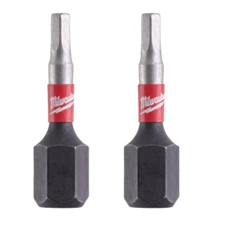 MILWAUKEE BIT SHOCKWAVE HEX 2.5 MM x 25 MM- 2 SZT.