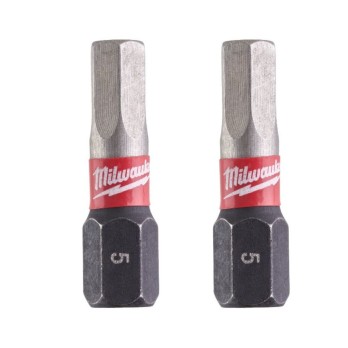 MILWAUKEE BIT SHOCKWAVE HEX 5 MM x 25 MM- 2 SZT.