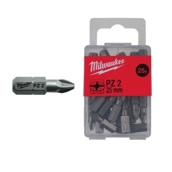 MILWAUKEE BIT STANDARDOWY POZIDRIV PZ 2 x 25 MM- 25 SZT.