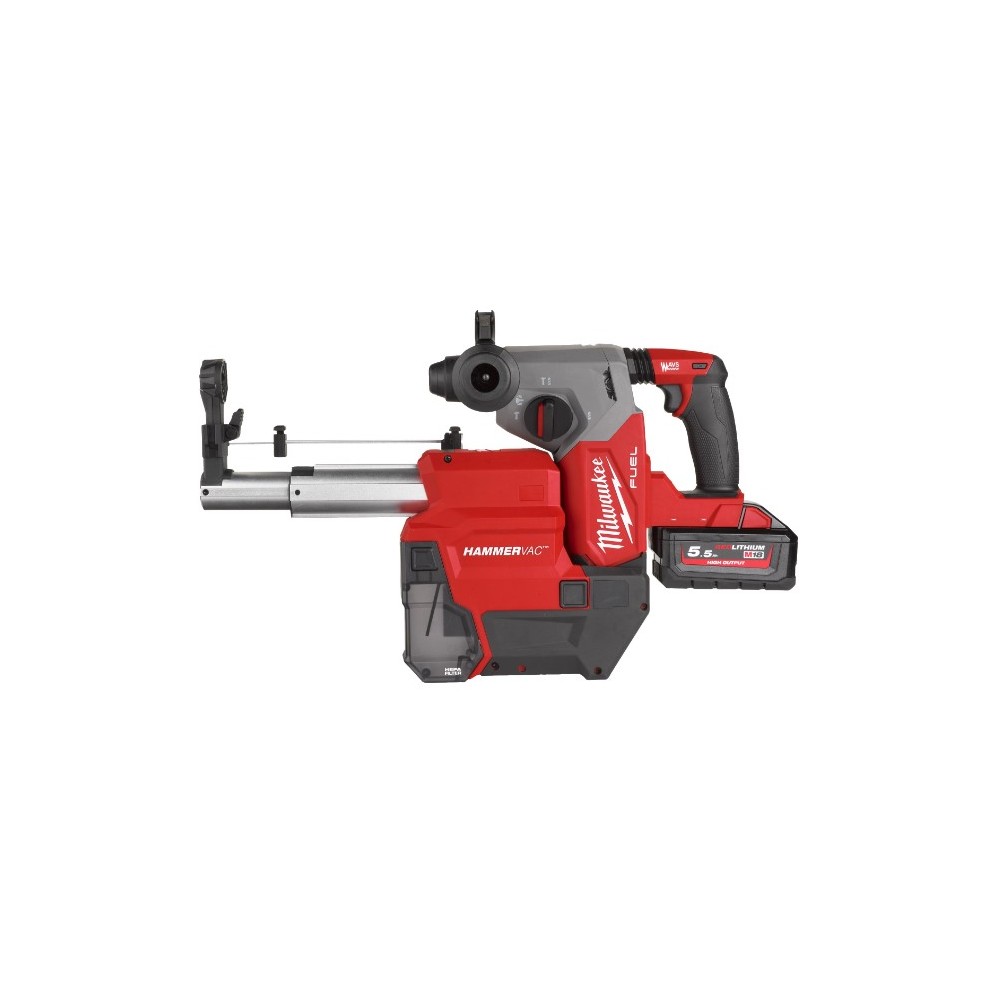 MILWAUKEE M18 FDDEXL-0 ODSYSACZ PYŁU DEDYKOWANY DO MŁOTOWIERTAREK 26 MM SDS-PLUS Z FUNKCJĄ AUTOPULSE