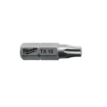 MILWAUKEE BIT STANDARDOWY DO ŚRUB TORX TX15 x 25 MM- 25 szt.