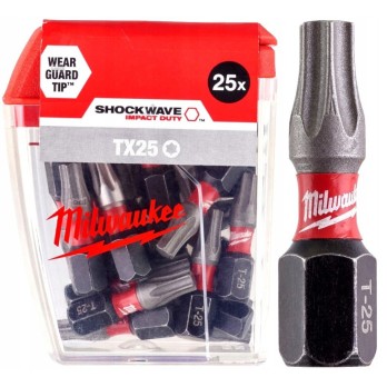 MILWAUKEE BIT UDAROWY TORX TX25 x 25 MM- 25 SZT.