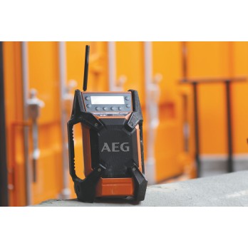 AEG CYFROWE AKUMULATOROWE RADIO BUDOWLANE FM AUX MODEL BR 1218C