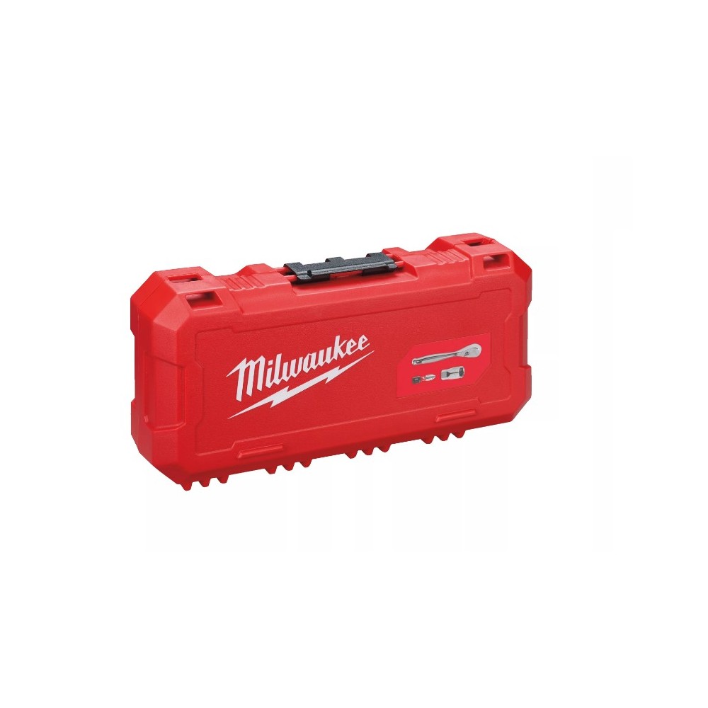 MILWAUKEE ZESTAW NASADKI 1/4", GRZECHOTKA, BITY, PRZEDŁUŻKI- 38 SZT.