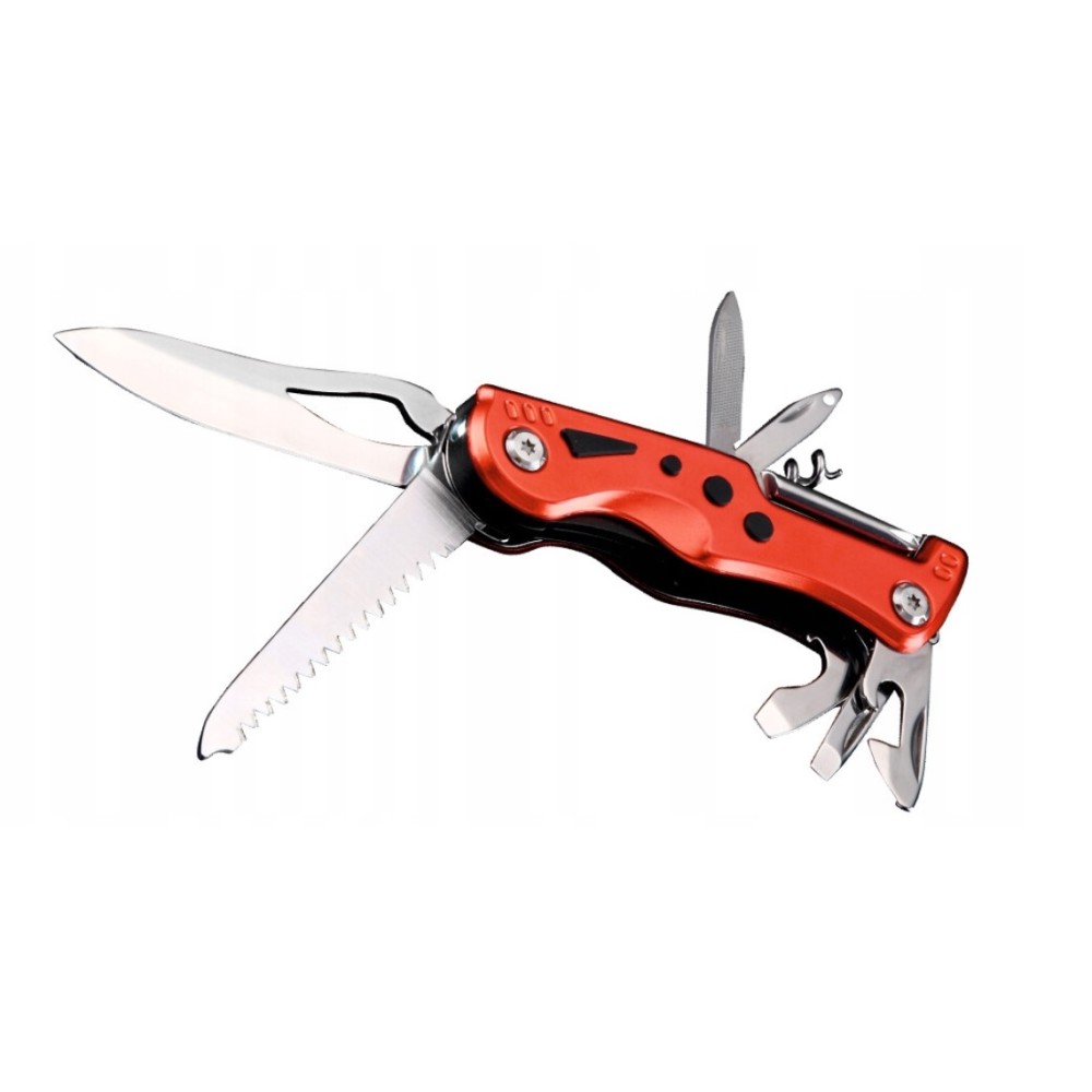 PRO WIELOFUNCKYJNY NÓŻ MULTITOOL 10 W 1 LATARKA PRO-MT004