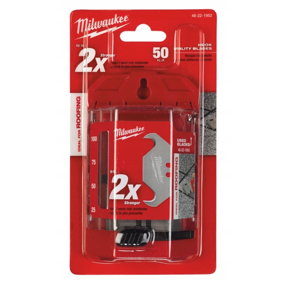 MILWAUKEE WYMIENNE OSTRZA WYGIĘTE DO NOŻYKA 50 SZT 19MM
