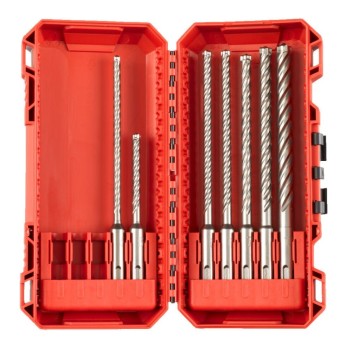 MILWAUKEE ZESTAW WIERTEŁ UDAROWYCH DO BETONU SDS-PLUS MX4, 4-OSTRZOWE 5-10 MM- 7 SZT.
