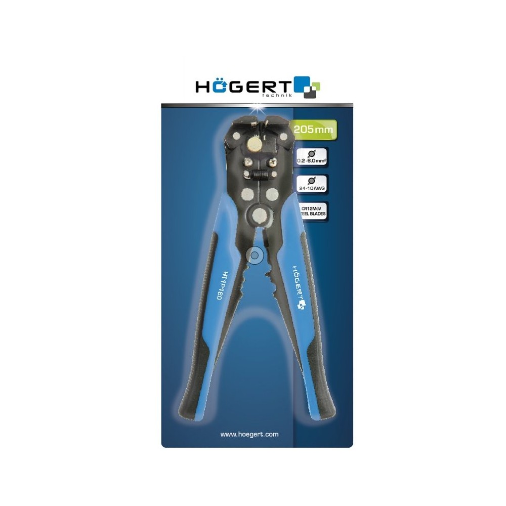 HOGERT TECHNIK AUTOMATCZNY ŚCIĄGACZ IZOLACJI 205MM 0.2-6.0 MM2