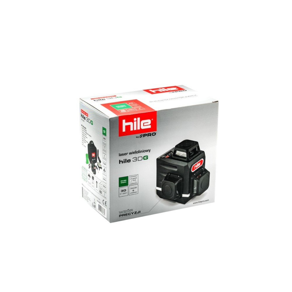 PRO LASER WIELOLINIOWY HILE 3DG ZIELONA WIĄZKKA HI-L1003
