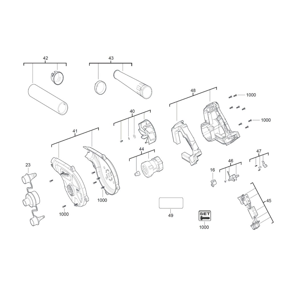 MILWAUKEE CZĘŚĆ SERWISOWA SILNIK DO DMUCHAWY M18 BBL