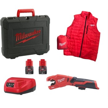 MILWAUKEE ZESTAW M12 PCSSMC-202C OBCINAK DO RUR KAMIZELKA