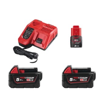 MILWAUKEE ZESTAW AKUMULATORY ŁADOWARKA M18 NRG-502