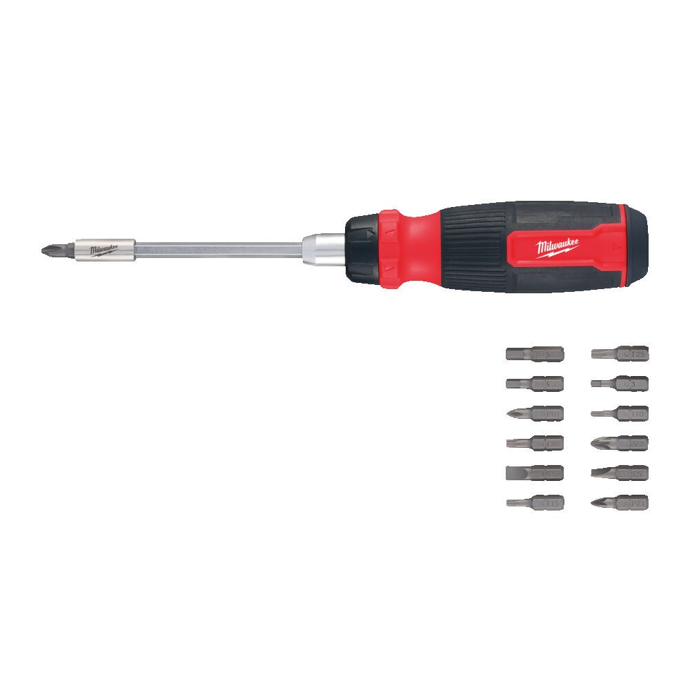MILWAUKEE UNIWERSALNY WKRĘTAK 1/4" Z GRZECHOTKĄ 14 W 1- HEX, PZ, PH, T, SL