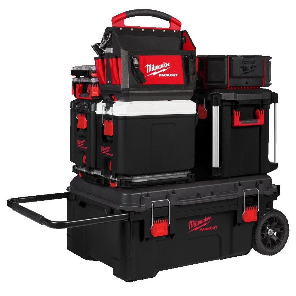 MILWAUKEE DUŻA SKRZYNIA WÓZEK PACKOUT NA KOŁACH Z UDŹWIGIEM DO 113KG