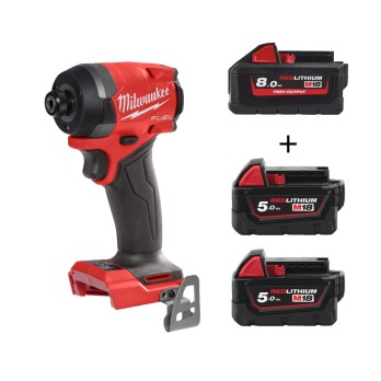 OFERTA PROMOCYJNA MILWAUKEE ZAKRĘTARKA UDAROWA HEX M18 FID3-0 AKUMULATOR 8.0Ah, 5.0Ah