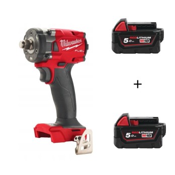 OFERTA PROMOCYJNA MILWAUKEE M18 FIW2F12-0 KLUCZ UDAROWY + 2 szt akumulatory 5Ah
