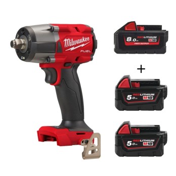 OFERTA PROMOCYJNA MILWAUKEE KLUCZ UDAROWY 1/2" M18 FMTIW2F12-0, 2x AKUMULATOR 5.0Ah, 8.0Ah