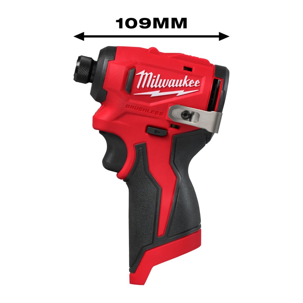 OFERTA PROMOCYJNA MILWAUKEE KOMPAKTOWA BEZSZCZOTKOWA ZAKRĘTARKA UDAROWA M12 BLIDRC-0 2x AKUMULATOR 3.0Ah